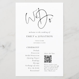 Elegant We delen foto's QR Code Trouwprogramma