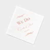 Élégant "We Do" Couples Noms Date Rose Gold (Gauche)