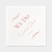 Élégant "We Do" Couples Noms Date Rose Gold (Recto)