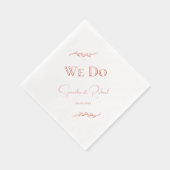 Élégant "We Do" Couples Noms Date Rose Gold (Droite)