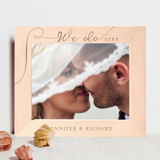 Elegant We Do Wedding Calligraphy Laser gegraveerd