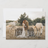  Elegant We Eloped Bruiloft Foto Aankondiging (Voorkant)