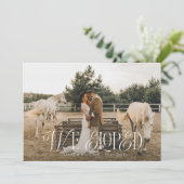  Elegant We Eloped Bruiloft Foto Aankondiging (Staand voorkant)