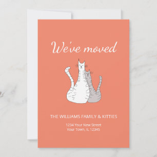 Elegant We hebben Schattigee katten verplaatst die Aankondiging