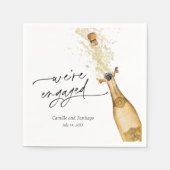 Elegant We’re Engaged Paper Napkins Servet (Voorkant)