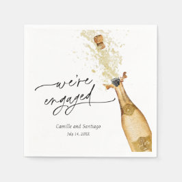 Elegant We’re Engaged Paper Napkins Servet