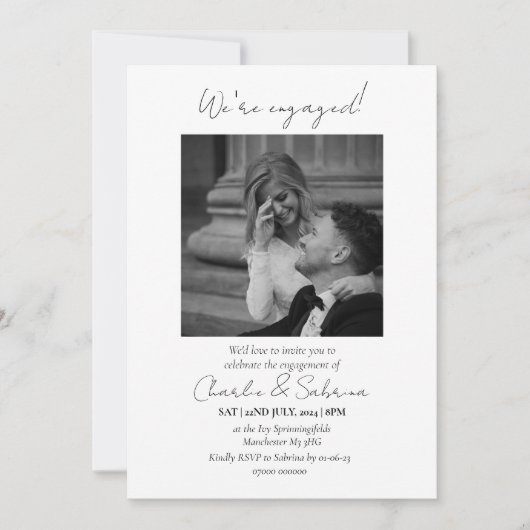 Elegant We zijn een uitnodiging van de Engagement  (Voorkant)