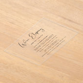 Elegant We zijn Eloping bruiloft receptie Acryl Uitnodigingen (Laagn)