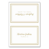 Elegant Weddenschap Aangepaste gastkaart Gold Whit Kaart (Voorkant)