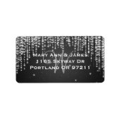 Elegant Weddenschap Adres Night Dazzle Black Etiket (Voorkant)