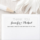 Elegant Weddenschap Bedankt dat je het adres terug Etiket (Insitu)