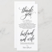 Elegant Weddenschap Hartelijk dank dat u een inste Programma (Voorkant / Achterkant)