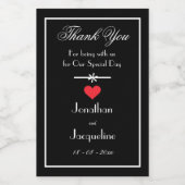 Elegant Weddenschap Hartelijk dank voor aangepaste Wijn Etiket (Enkel label)