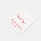 Elegant Weddenschap Hartelijk dank voor roze harte Servetten (Hoek)