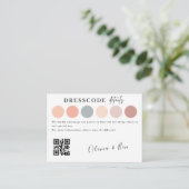 Elegant Weddenschap Kleur Dress Code invoegen Informatiekaartje (Staand voorkant)
