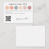 Elegant Weddenschap Kleur Dress Code invoegen Informatiekaartje (Voorkant / Achterkant)