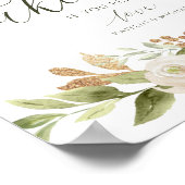 Elegant Weddenschap Neem één bordje met Foliage Wh Poster (Hoek)