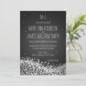 Elegant Weddenschap Sparging Wave Black Kaart (Staand voorkant)