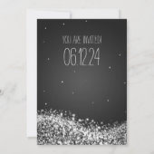 Elegant Weddenschap Sparging Wave Black Kaart (Achterkant)