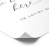 Elegant Weddenschap wil dat je hier bent in Memory Poster (Hoek)