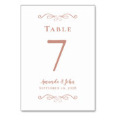 Elegant Weddenschappen Reception Calligraphy Roos  Kaart (Voorkant)