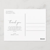 Elegant Wedding 3 Foto Hartelijk dank Briefkaart (Achterkant)