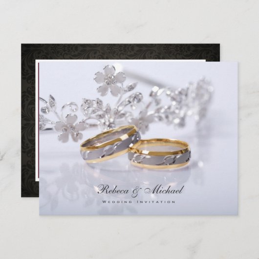 Elegant Wedding Band Uitnodigingen (Voorkant / Achterkant)