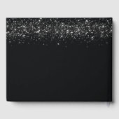 Elegant Wedding Black design met Glitter Modern Gastenboek (Achterkant)