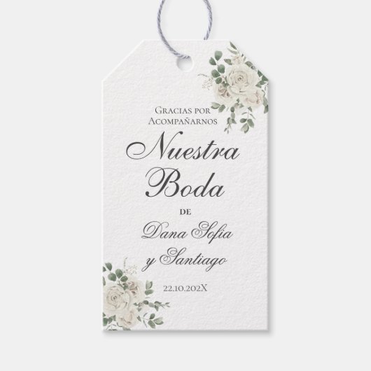 Elegant Wedding Cadeaulabel (Voorkant)