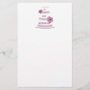 Elegant Wedding Cake Briefpapier