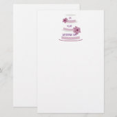 Elegant Wedding Cake Briefpapier (Voorkant / Achterkant)