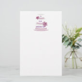 Elegant Wedding Cake Briefpapier (Staand voorkant)