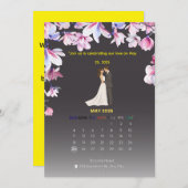 Elegant Wedding Calendar Invitation (Devant / Derrière)