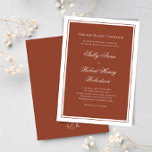 Elegant Wedding Calligraphy Burgundy Script  Kaart