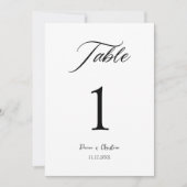 ELegant Wedding Calligraphy Numéro de table du scr (Devant)