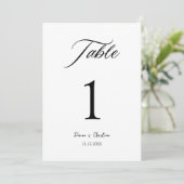 ELegant Wedding Calligraphy Numéro de table du scr (Debout devant)