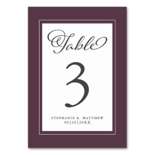 Elegant Wedding Calligraphy Paarse Chic Reception Kaart