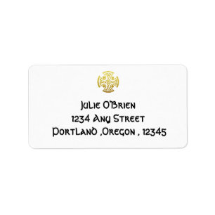 Elegant Wedding Celtic cross-return address Etiket