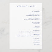 Elegant Wedding Ceremony Program Programma (Achterkant)