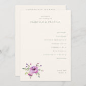 Elegant Wedding Ceremony Program Programma (Voorkant / Achterkant)