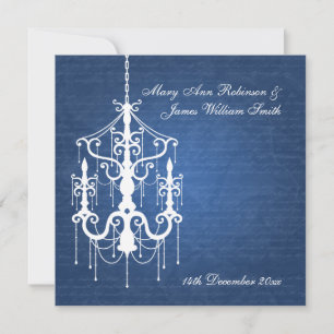 Elegant Wedding Chandelier Blue Kaart