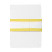 Elegant Wedding Chic Trendy Yellow Border Uitnodigingen Wikkel (Achterkant Voorbeeld)