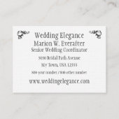 Elegant Wedding Coordinator Visitekaartje (Achterkant)