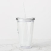 Elegant Wedding Couples Palm Leaf Jubileum Acryl Drinkbeker (Links)