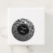 Elegant Wedding Crackled Silver Guest Dank je Bedankjes Labels (In situ)