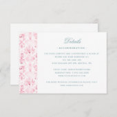 Elegant Wedding Crest w / Rozen Details Kaart (Voorkant / Achterkant)