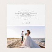 Elegant Wedding Day 2 Photos Thank You Card (Inside Unfolded)