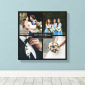 Elegant Wedding Day Foto Collage Canvas Afdruk (Insitu (Houten vloer))