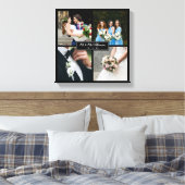Elegant Wedding Day Foto Collage Canvas Afdruk (Insitu (Slaapkamer))
