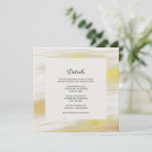 Elegant Wedding Details Card. Uitnodiging (Staand voorkant)